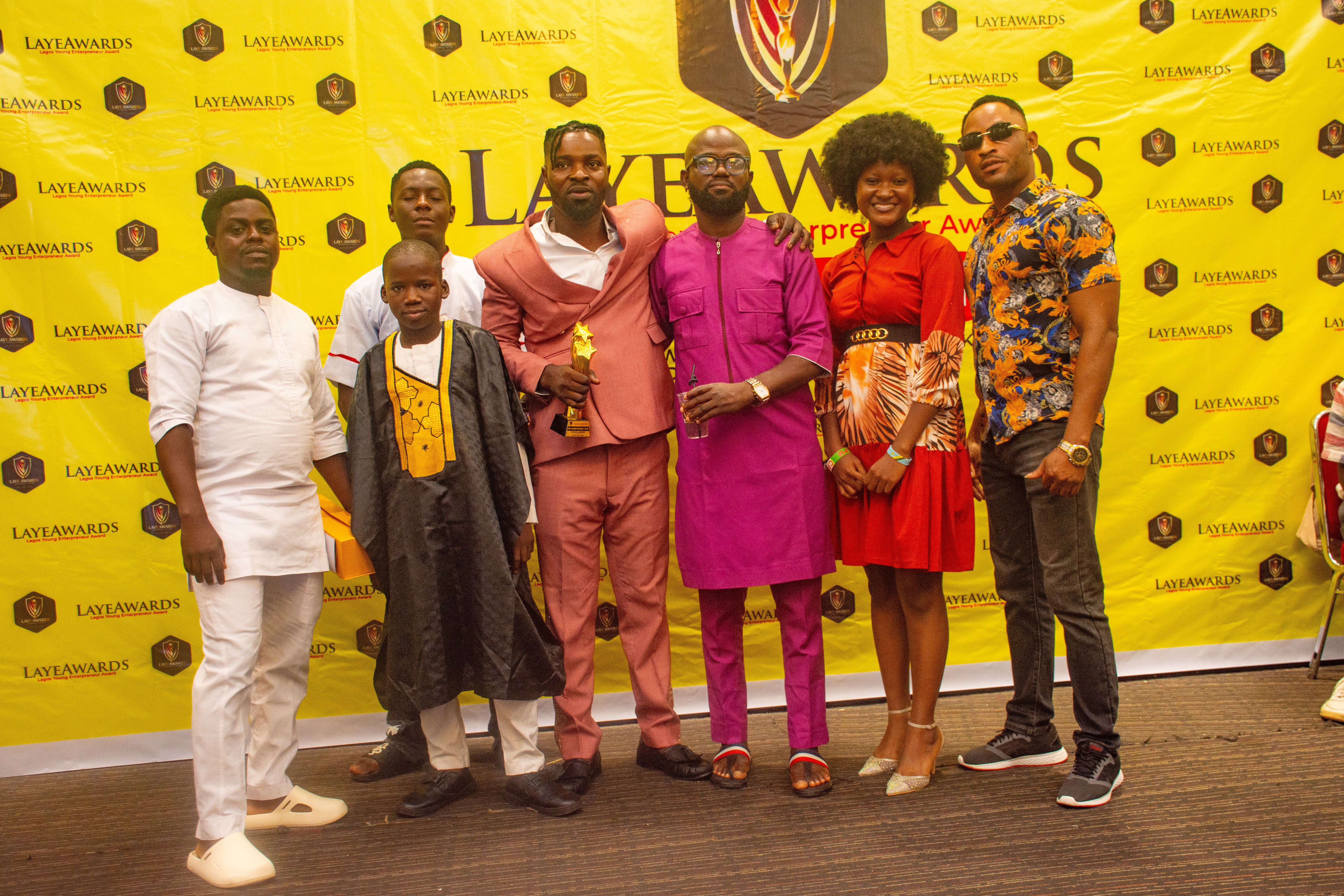 Winner holding plaque at LAYEAWARDS 2024