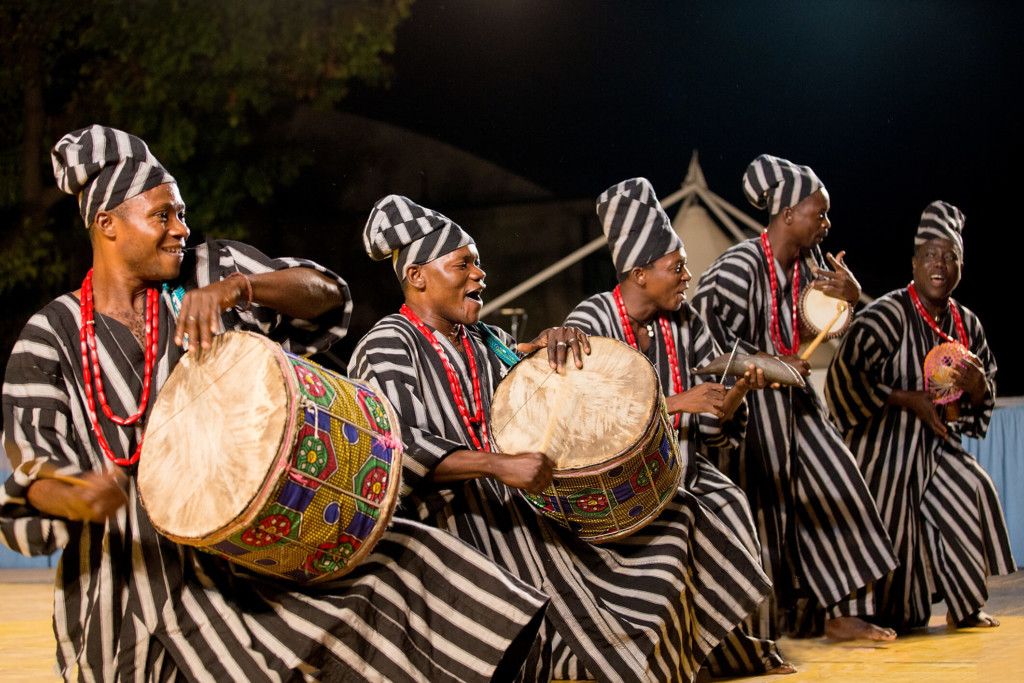 Nigerian Drummers Performing