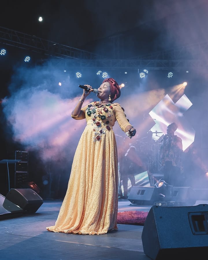 Tope Alabi ministering passionately at NOM 2019 Lagos