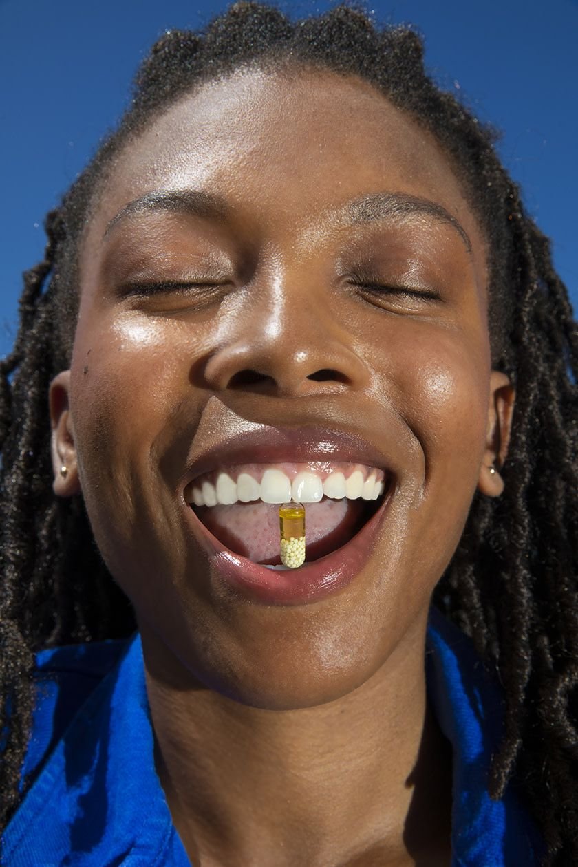healthy supplements and wellness concept