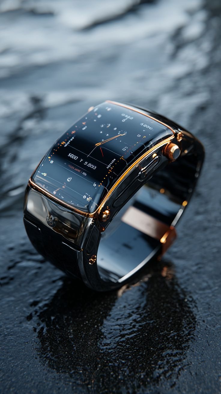 Modern smartwatch with fitness tracking, notifications, and health monitoring features