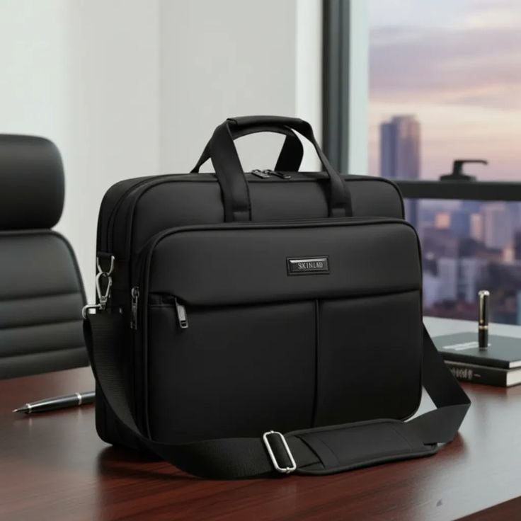 Professional laptop bag for men, stylish work bag with compartments for laptops and business essentials