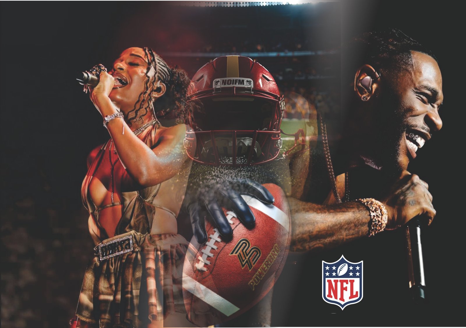 Burna Boy and Ayra Starr at the NFL